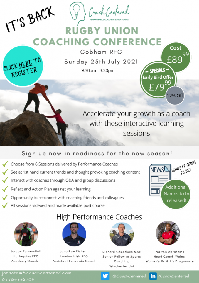 Coach Centred - Rugby Union Coaching Conference